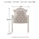 Realyn Chipped White and Gray Twin Upholstered Panel Headboard