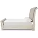 Realyn Gray and Distressed White California King Upholstered Sleigh Bed
