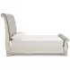 Realyn Gray and Distressed White California King Upholstered Sleigh Bed