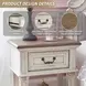 Realyn Chipped White 1 Drawer Nightstand