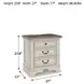 Realyn Chipped White 3 Drawer Nightstand