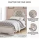 Realyn Chipped White Twin Upholstered Panel Bed