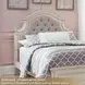 Realyn Chipped White Full Upholstered Panel Bed
