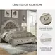 Realyn Chipped White Queen Upholstered Panel Bed With Storage Footboard Bench