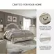 Realyn Chipped White King Upholstered Panel Bed With Storage Footboard Bench