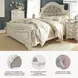 Realyn Chipped White Queen Upholstered Panel Bed