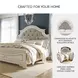 Realyn Chipped White Queen Upholstered Panel Bed