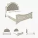Realyn Chipped White King Upholstered Panel Bed