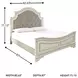 Realyn Chipped White King Upholstered Panel Bed