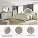 Realyn Chipped White California King Upholstered Panel Bed