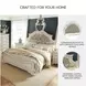 Realyn Chipped White California King Upholstered Panel Bed