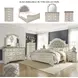 Realyn Chipped White California King Upholstered Panel Bed