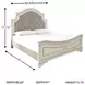 Realyn Chipped White California King Upholstered Panel Bed