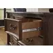Lavinton Brown 7 Drawer Dresser and Arched Mirror