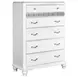 B00764 White Upholstered Panel Bedroom Set