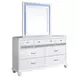 B00764 White Upholstered Panel Bedroom Set