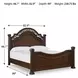 Lavinton Brown California King Poster Bed