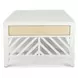 Miramar Sand and Stark White Rectangular Cocktail Table with Casters