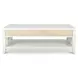 Miramar Sand and Stark White Rectangular Cocktail Table with Casters