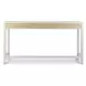 Miramar Sand and Stark White Rectangular Console Table with USB Charging