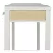 Miramar Sand and Stark White Rectangular Console Table with USB Charging
