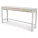 Miramar Stark White Rectangular Console Table with Stools and USB Charging