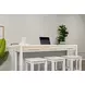 Miramar Stark White Rectangular Console Table with Stools and USB Charging