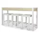 Miramar Sand and Stark White Rectangular Occasional Table Set with Casters