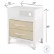 Oceanview Sand and Stark White 2 Drawer Woven Nightstand with USB Charging