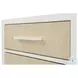 Oceanview Sand and Stark White 3 Drawer Woven Nightstand with USB Charging