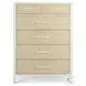 Oceanview Sand and Stark White 6 Drawer Woven Chest