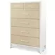 Oceanview Sand and Stark White 6 Drawer Woven Chest
