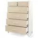 Oceanview Sand and Stark White 6 Drawer Woven Chest