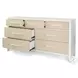 Oceanview Sand and Stark White 7 Drawer Woven Dresser