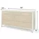 Oceanview Sand and Stark White 7 Drawer Woven Dresser