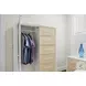 Oceanview Sand and Stark White Woven 6 Drawer 1 Mirrored Door Chest