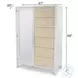 Oceanview Sand and Stark White Woven 6 Drawer 1 Mirrored Door Chest