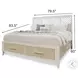 Oceanview Sand and Stark White King Bed with Storage