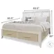 Oceanview Sand and Stark White Queen Bed with Storage