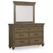 Waynely Medium Brown Dresser and Mirror