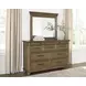 Waynely Medium Brown Dresser and Mirror