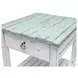 Garden Gate Distressed Bleu and White Rectangular End Table