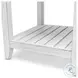 Garden Gate Distressed Bleu and White Rectangular End Table