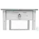 Garden Gate Distressed Bleu and White Rectangular End Table