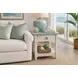 Garden Gate Distressed Bleu and White Rectangular End Table