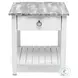 Garden Gate Distressed Grey Rectangular End Table