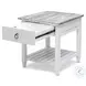 Garden Gate Distressed Grey Rectangular End Table