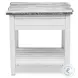 Garden Gate Distressed Grey Rectangular End Table
