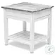 Garden Gate Distressed Grey Rectangular End Table