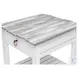 Garden Gate Distressed Grey Rectangular End Table